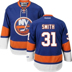 Billy Smith Reebok New York Islanders Authentic Royal Blue Home NHL Jersey