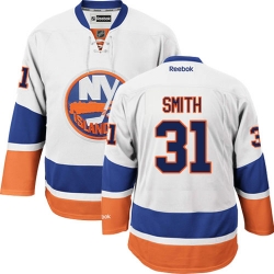 Billy Smith Reebok New York Islanders Authentic White Away NHL Jersey