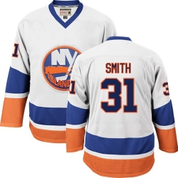 Billy Smith CCM New York Islanders Premier White Throwback NHL Jersey