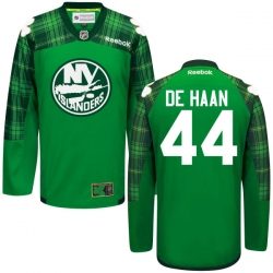 Calvin de Haan Youth Reebok New York Islanders Authentic Green St. Patrick's Day Jersey