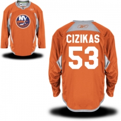 Casey Cizikas Reebok New York Islanders Premier Orange Alternate Practice Jersey