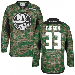 Christopher Gibson Reebok New York Islanders Premier Camo Digital Veteran's Day Practice Jersey