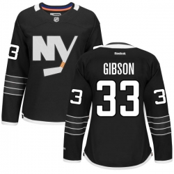 Christopher Gibson Women's Reebok New York Islanders Premier Black Alternate Jersey