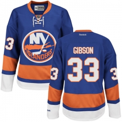 Christopher Gibson Women's Reebok New York Islanders Authentic Royal Blue Home Jersey