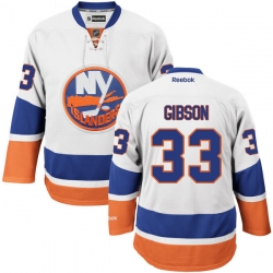 Christopher Gibson Youth Reebok New York Islanders Authentic White Away Jersey