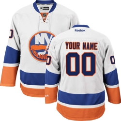 Reebok New York Islanders Customized Authentic White Away NHL Jersey