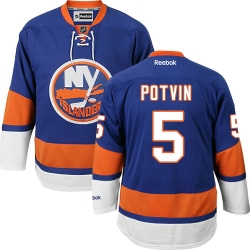 Denis Potvin Reebok New York Islanders Authentic Royal Blue Home NHL Jersey