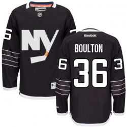 Eric Boulton Reebok New York Islanders Premier Black Practice Jersey