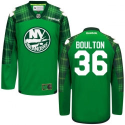 Eric Boulton Reebok New York Islanders Premier Green St. Patrick's Day Jersey