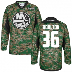 Eric Boulton Reebok New York Islanders Authentic Camo Digital Veteran's Day Practice Jersey