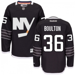 Eric Boulton Youth Reebok New York Islanders Premier Black Practice Jersey