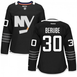 Jean-Francois Berube Women's Reebok New York Islanders Premier Black Alternate Jersey