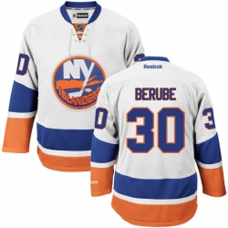 Jean-Francois Berube Youth Reebok New York Islanders Authentic White Away Jersey