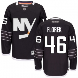 Justin Florek Reebok New York Islanders Premier Black Practice Jersey