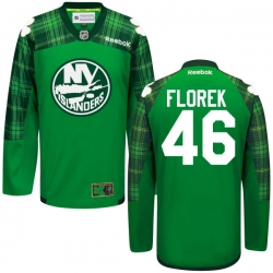 Justin Florek Reebok New York Islanders Premier Green St. Patrick's Day Jersey