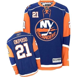 Kyle Okposo Reebok New York Islanders Authentic Navy Blue NHL Jersey