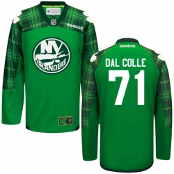 Michael Dal Colle Reebok New York Islanders Authentic Green St. Patrick's Day Jersey
