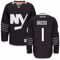 Thomas Greiss Reebok New York Islanders Premier Black Practice Jersey
