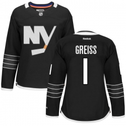 Thomas Greiss Women's Reebok New York Islanders Authentic Black Alternate Jersey