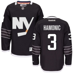 Travis Hamonic Reebok New York Islanders Authentic Black Third NHL Jersey