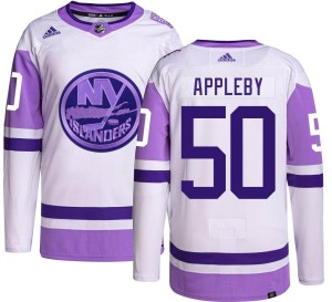 Kenneth Appleby Men's Adidas New York Islanders Authentic Hockey Fights Cancer Jersey