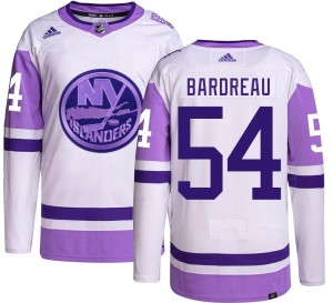 Cole Bardreau Men's Adidas New York Islanders Authentic Hockey Fights Cancer Jersey