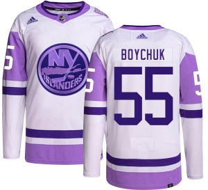 Johnny Boychuk Men's Adidas New York Islanders Authentic Hockey Fights Cancer Jersey