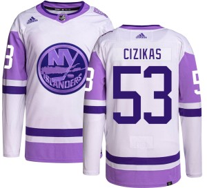 Casey Cizikas Men's Adidas New York Islanders Authentic Hockey Fights Cancer Jersey