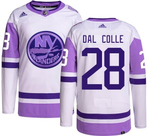 Michael Dal Colle Men's Adidas New York Islanders Authentic Hockey Fights Cancer Jersey