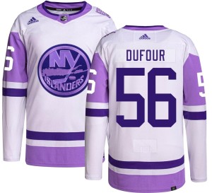 William Dufour Men's Adidas New York Islanders Authentic Hockey Fights Cancer Jersey
