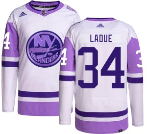 Paul LaDue Men's Adidas New York Islanders Authentic Hockey Fights Cancer Jersey
