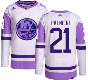 Kyle Palmieri Men's Adidas New York Islanders Authentic Hockey Fights Cancer Jersey