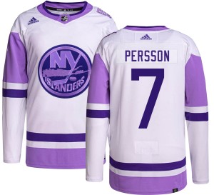 Stefan Persson Men's Adidas New York Islanders Authentic Hockey Fights Cancer Jersey