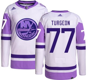 Pierre Turgeon Men's Adidas New York Islanders Authentic Hockey Fights Cancer Jersey