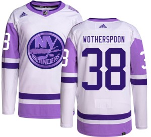 Parker Wotherspoon Men's Adidas New York Islanders Authentic Hockey Fights Cancer Jersey