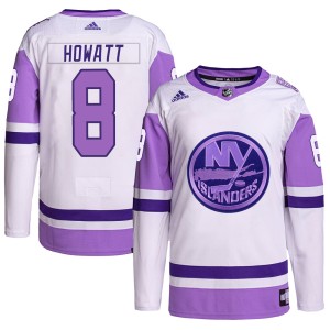 Garry Howatt Men's Adidas New York Islanders Authentic White/Purple Hockey Fights Cancer Primegreen Jersey