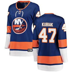 Jeff Kubiak Women's Fanatics Branded New York Islanders Breakaway Blue Home Jersey