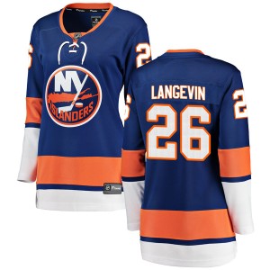 Dave Langevin Women's Fanatics Branded New York Islanders Breakaway Blue Home Jersey