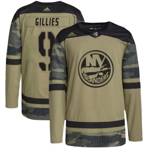 Clark Gillies Youth Adidas New York Islanders Authentic Camo Military Appreciation Practice Jersey