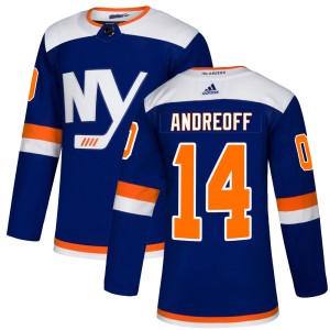 Andy Andreoff Men's Adidas New York Islanders Authentic Blue Alternate Jersey
