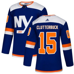 Cal Clutterbuck Men's Adidas New York Islanders Authentic Blue Alternate Jersey
