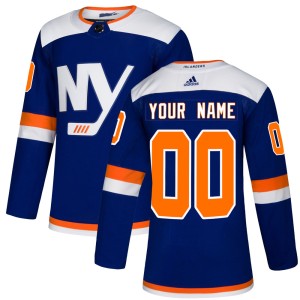 Custom Men's Adidas New York Islanders Authentic Blue Custom Alternate Jersey