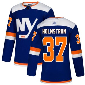 Simon Holmstrom Men's Adidas New York Islanders Authentic Blue Alternate Jersey