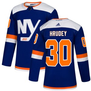 Kelly Hrudey Men's Adidas New York Islanders Authentic Blue Alternate Jersey