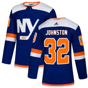 Ross Johnston Men's Adidas New York Islanders Authentic Blue Alternate Jersey