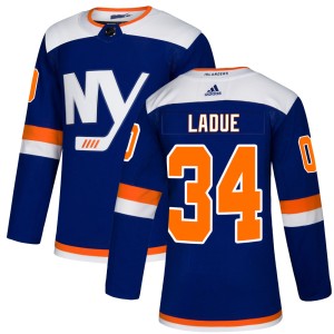 Paul LaDue Men's Adidas New York Islanders Authentic Blue Alternate Jersey