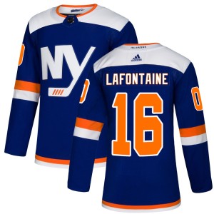 Pat LaFontaine Men's Adidas New York Islanders Authentic Blue Alternate Jersey
