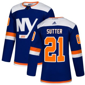 Brent Sutter Men's Adidas New York Islanders Authentic Blue Alternate Jersey