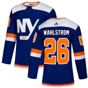 Oliver Wahlstrom Men's Adidas New York Islanders Authentic Blue Alternate Jersey