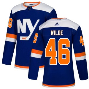Bode Wilde Men's Adidas New York Islanders Authentic Blue Alternate Jersey